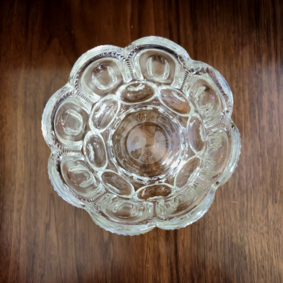 LE SMITH Moon And Star Clear Glass Covered Candy Dish Sugar Bowl 7.5" - Picture 2 of 4